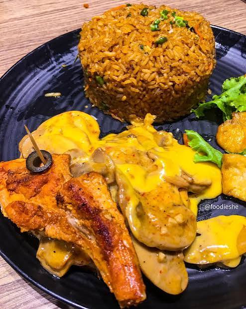 Chicken steak platter